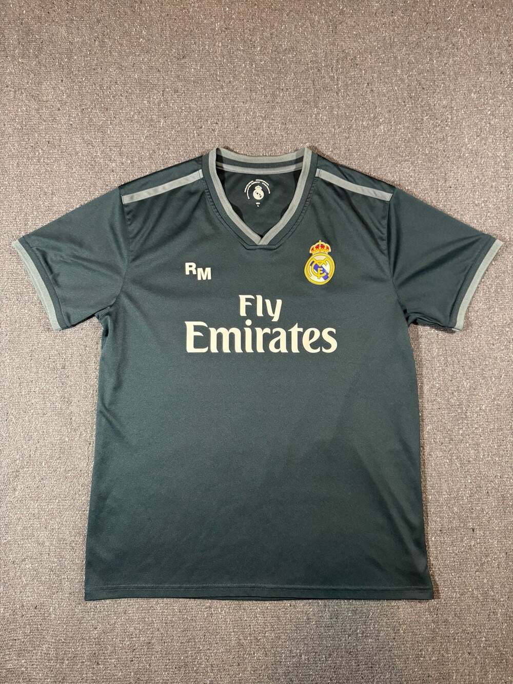 Real Madrid CF Official Merchandise Fly Emirates Short Sleeve Soccer Jersey